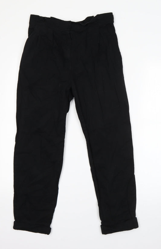 Sparkle & Fade Womens Black  Cotton Dress Pants Trousers Size S L23 in Regular