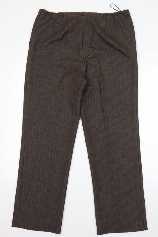 Annabell Womens Brown  Viscose Dress Pants Trousers Size 12 L27 in Regular