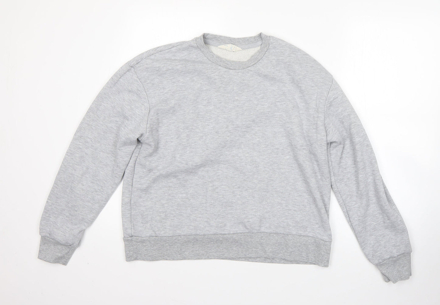 Primark Womens Grey  Cotton Pullover Sweatshirt Size S