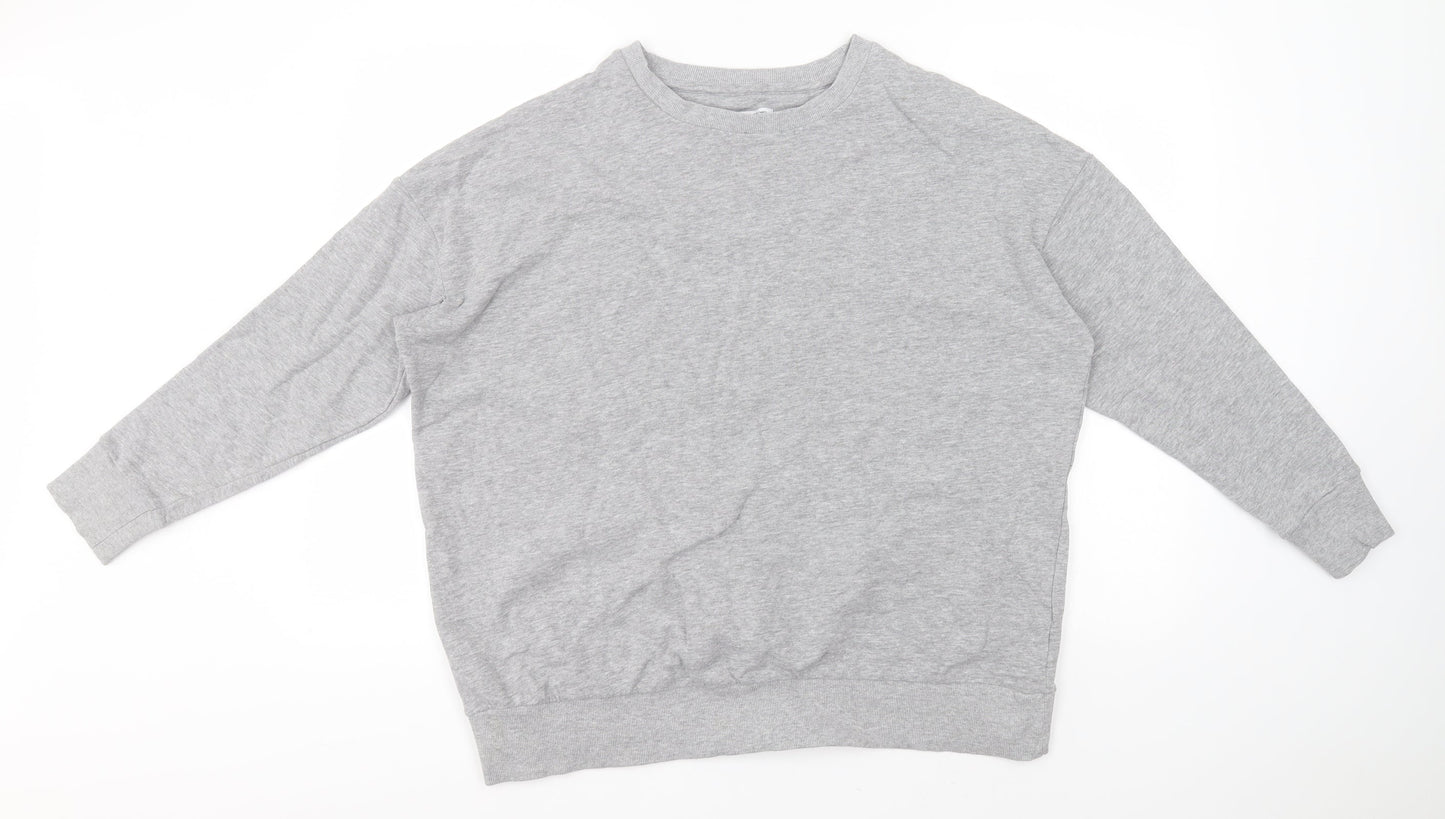 Capsual Womens Grey Round Neck  Cotton Pullover Jumper Size 18