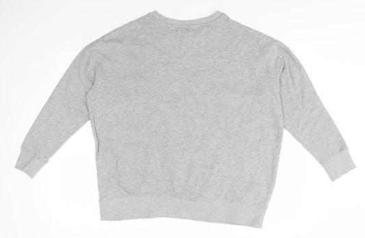 Capsual Womens Grey Round Neck  Cotton Pullover Jumper Size 18