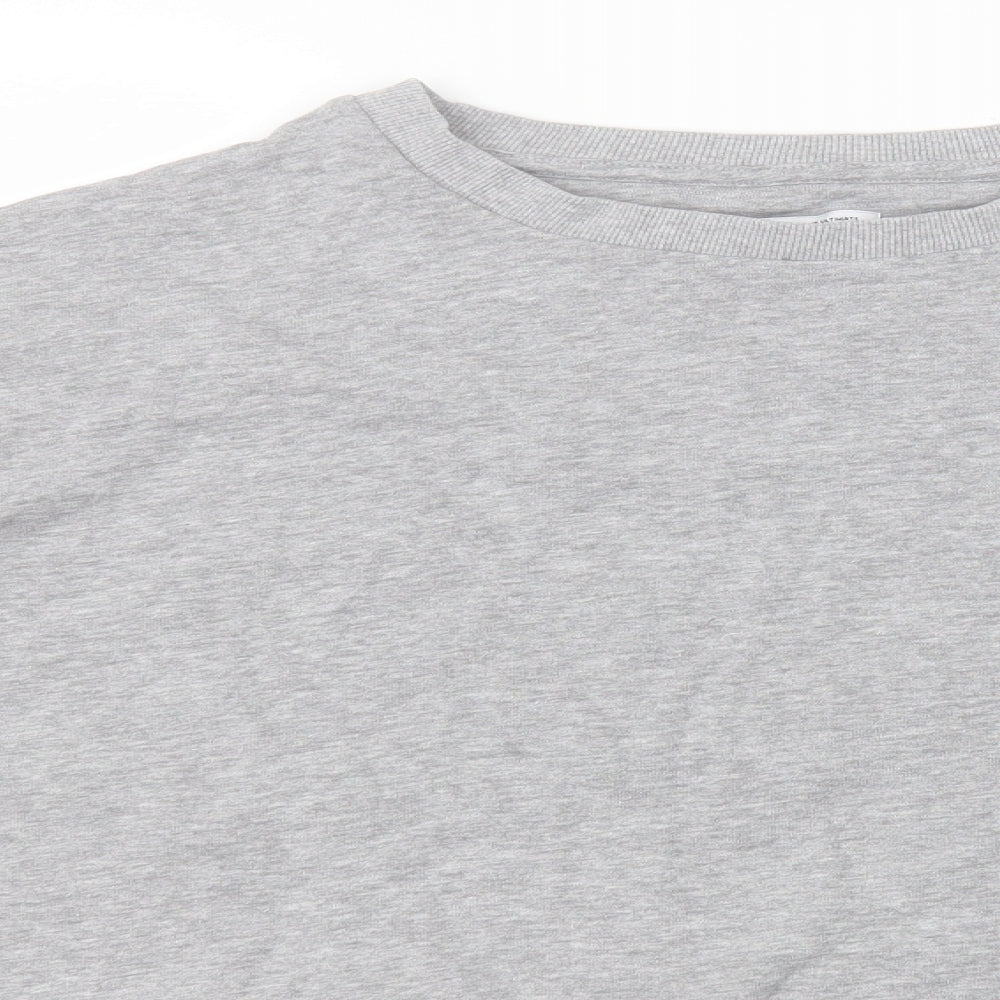 Capsual Womens Grey Round Neck  Cotton Pullover Jumper Size 18