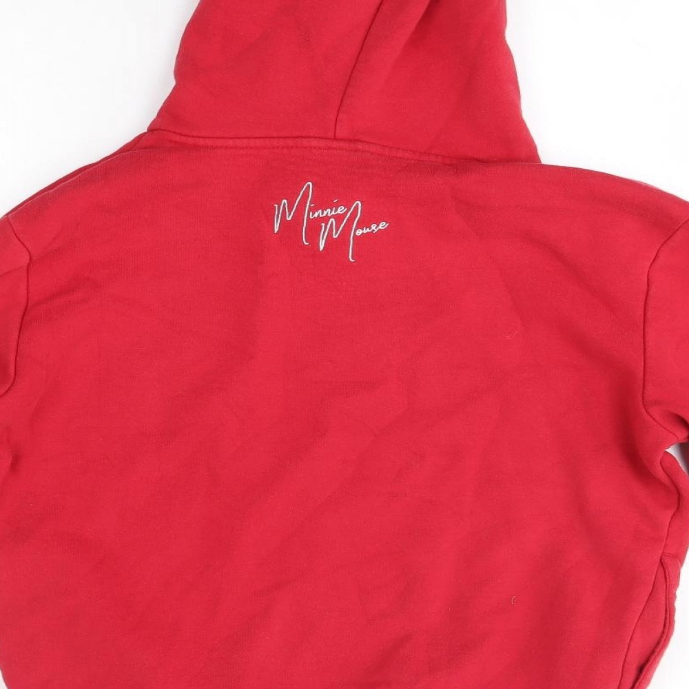 Disney Mens Red  Cotton Pullover Hoodie Size S   - Minnie Mouse California