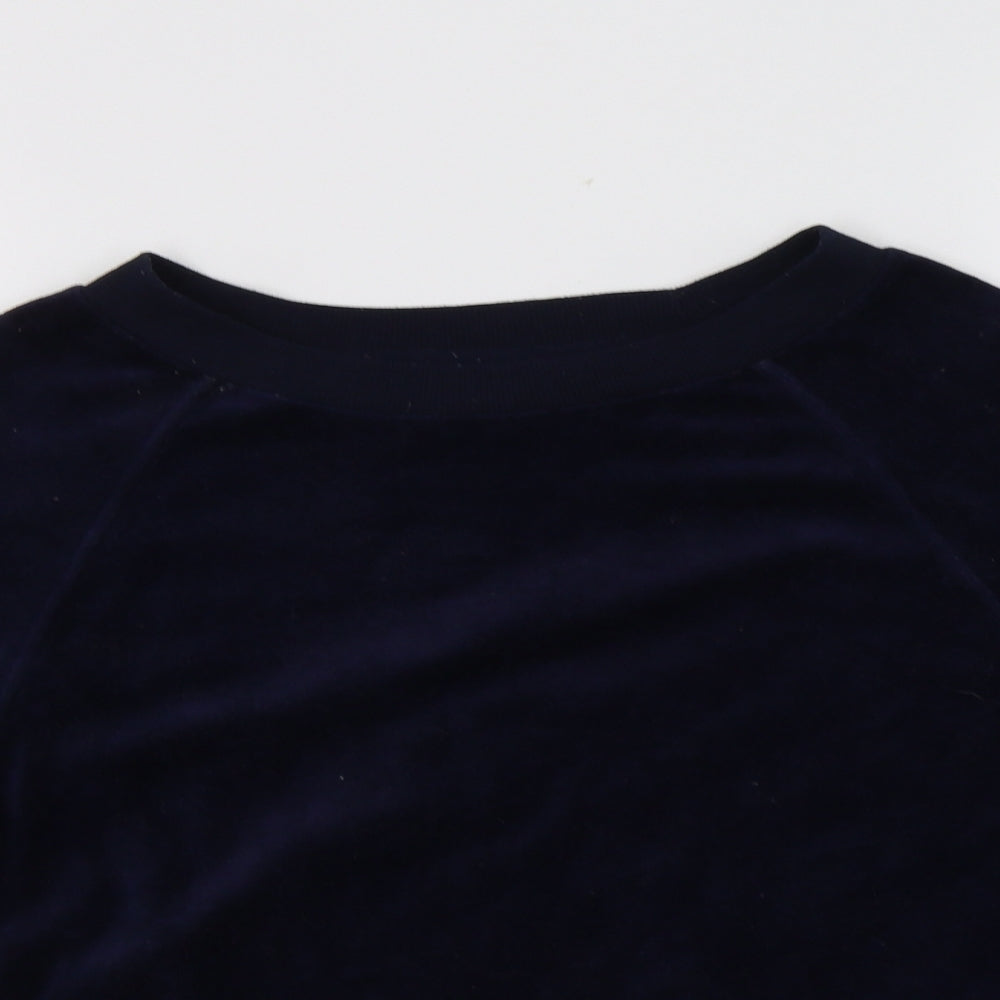 New Look Womens Blue  Cotton Pullover Sweatshirt Size 6