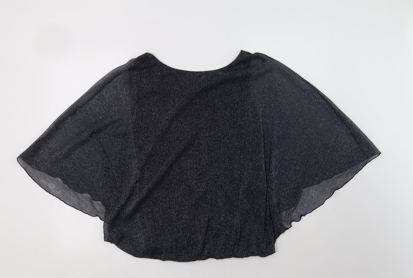 Dorothy Perkins Womens Blue  Nylon Basic Blouse Size 10 Crew Neck