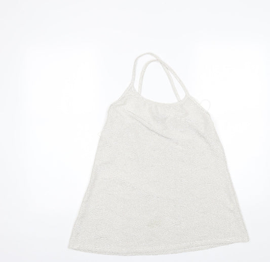 River Island Womens Silver  Polyester Camisole Tank Size 8 Halter