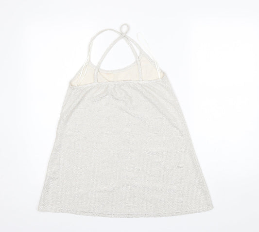 River Island Womens Silver  Polyester Camisole Tank Size 8 Halter