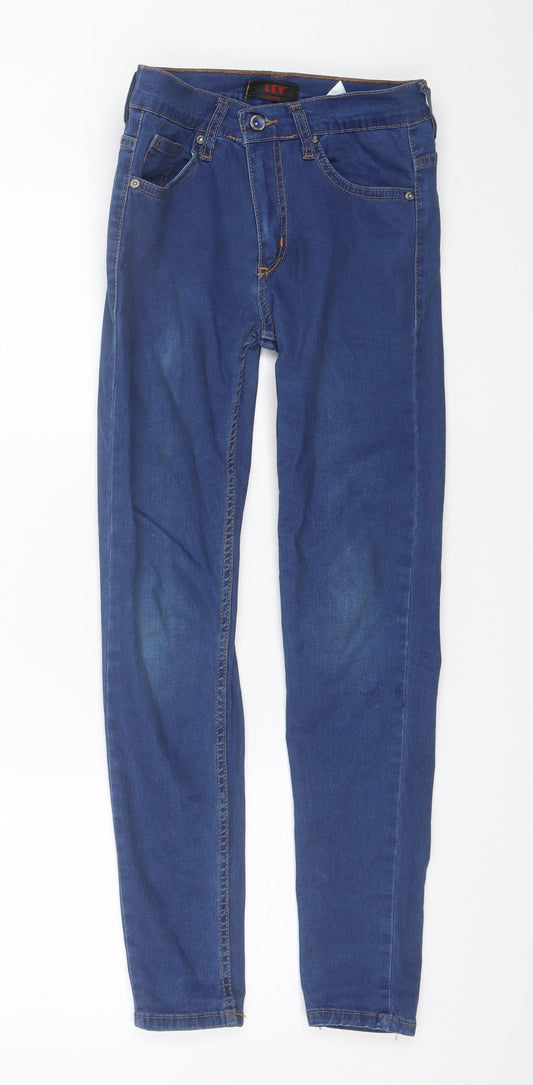 LEV Jeans Womens Blue  Cotton Skinny Jeans Size 10 L27 in Regular