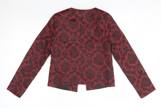 Kaktus Womens Red Floral  Jacket  Size 10