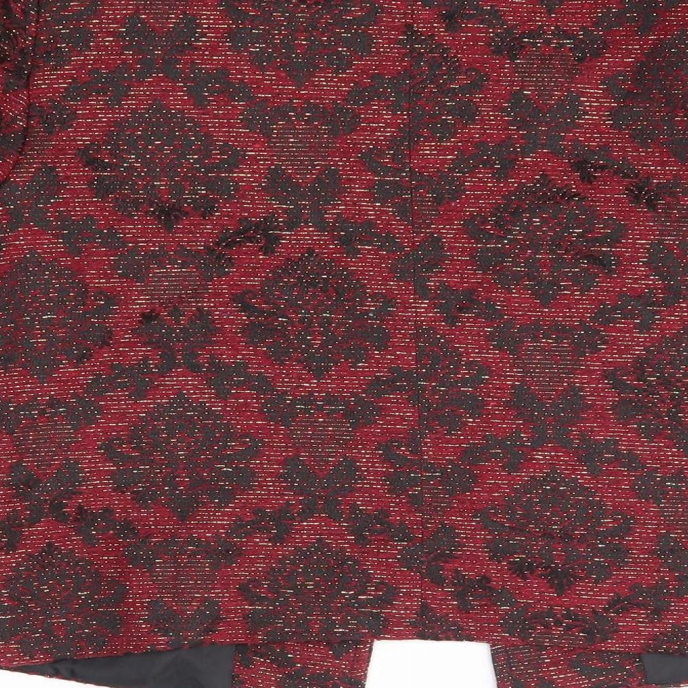 Kaktus Womens Red Floral  Jacket  Size 10