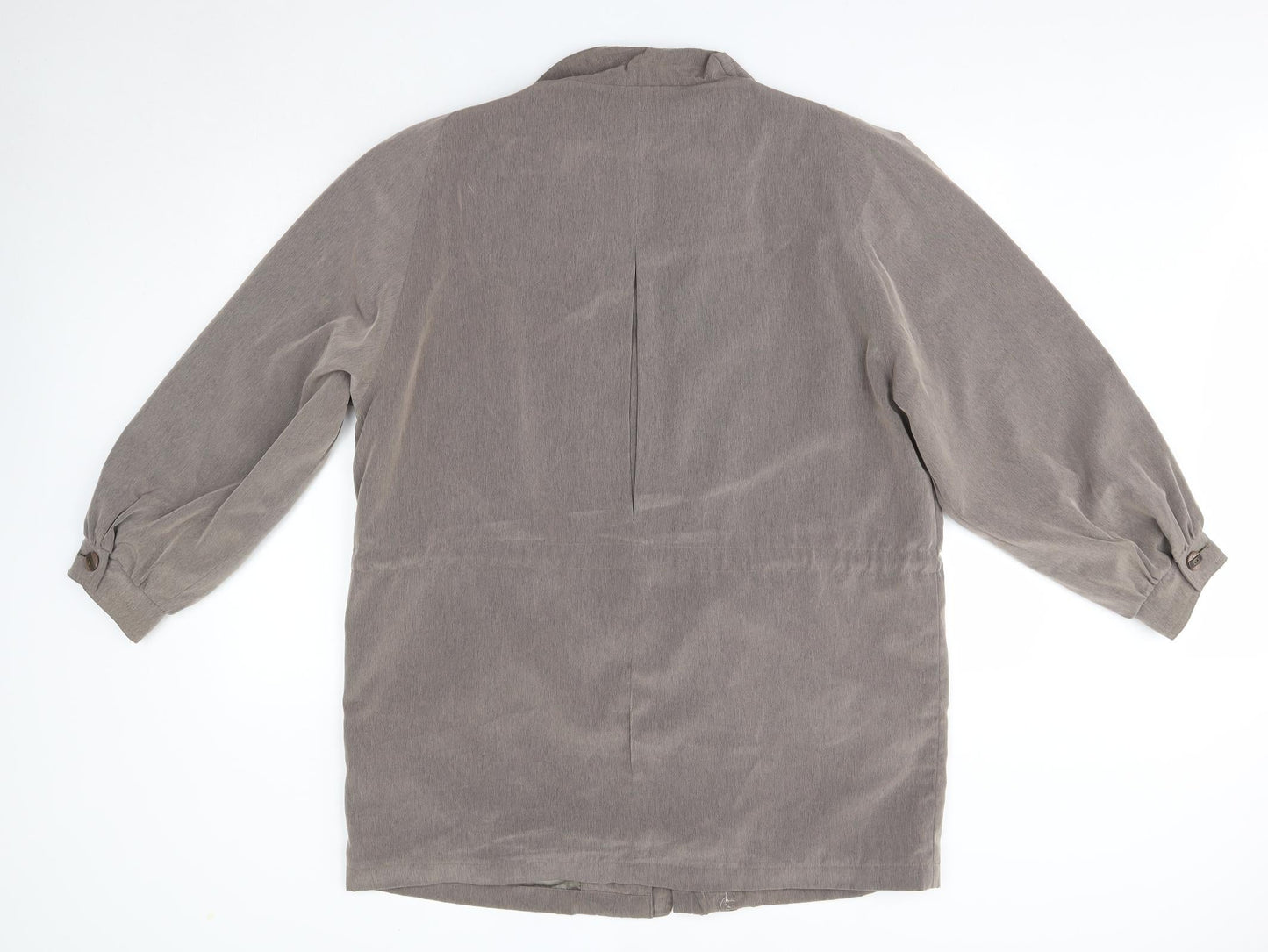 Telemac Womens Grey   Overcoat Coat Size 16   - Gold