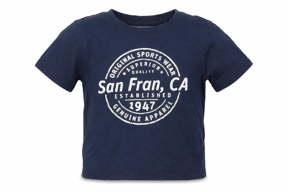 H&M Boys Blue  Cotton Pullover T-Shirt Size 2-3 Years Round Neck  - Original Sports Wear San Fran, CA