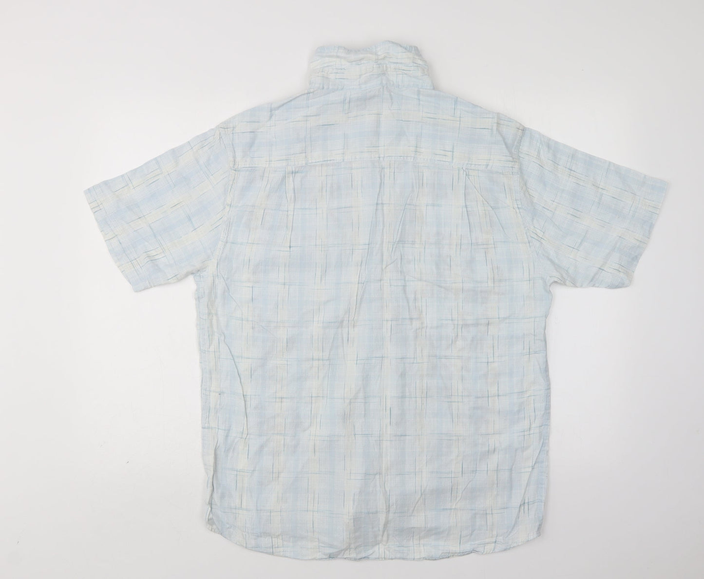 Jeans&Co Mens Multicoloured Plaid Cotton  Button-Up Size L Collared