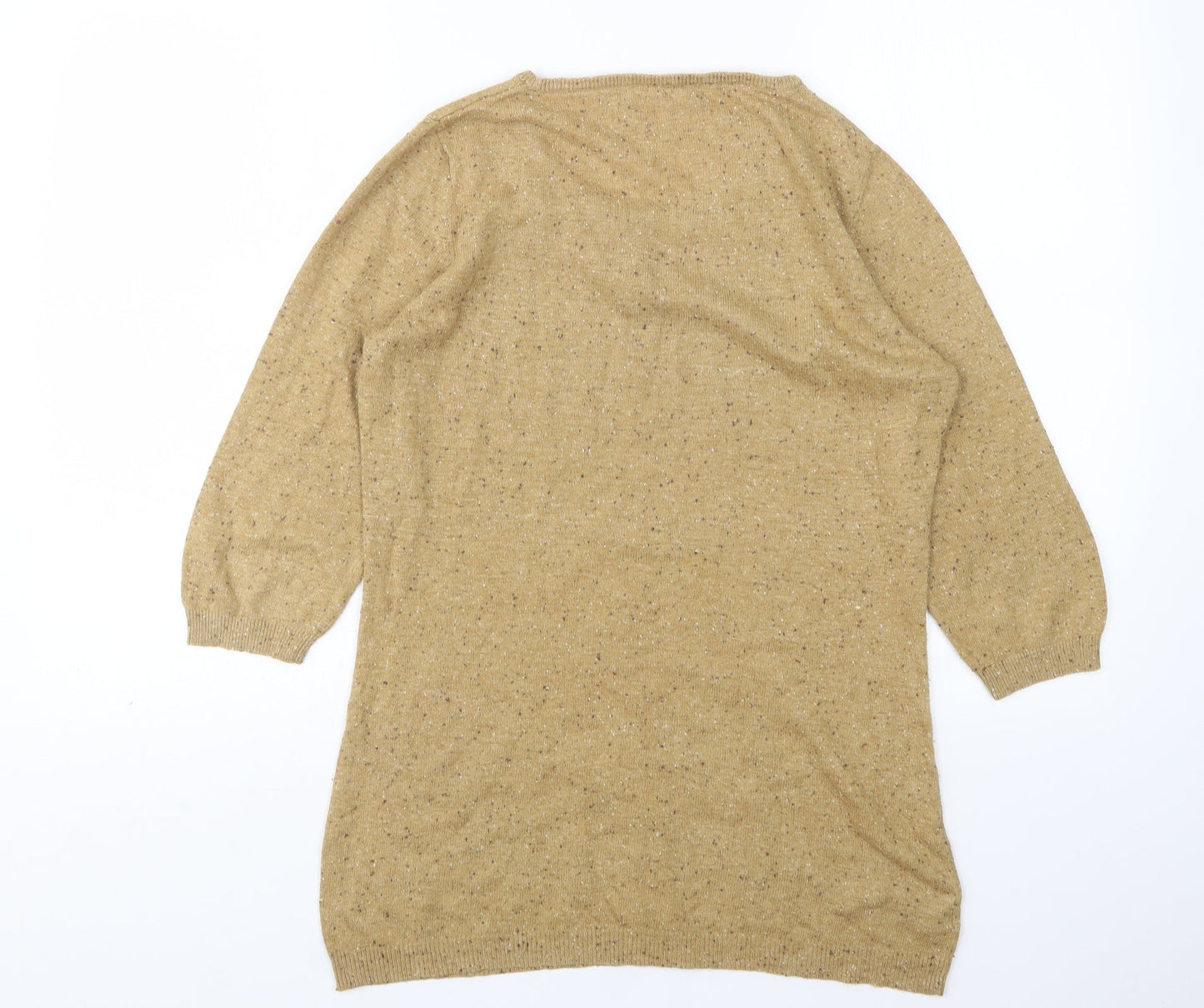 NEXT Womens Beige Round Neck  Cotton Pullover Jumper Size 10