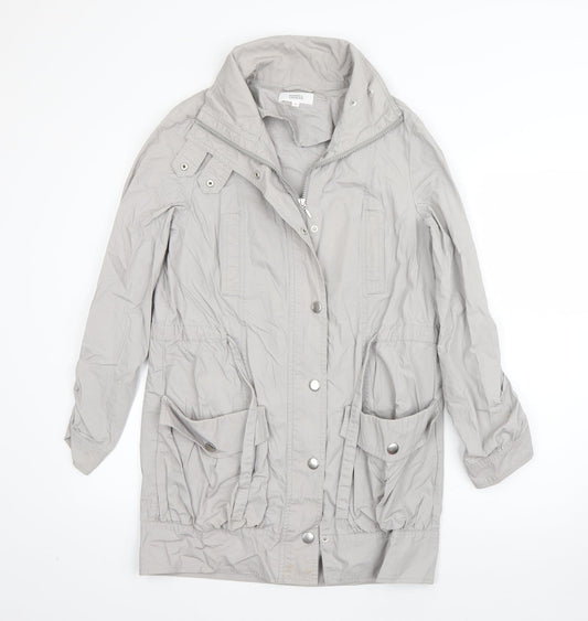 M&S Womens Grey   Overcoat Coat Size 8