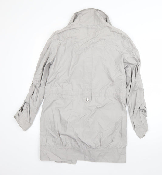 M&S Womens Grey   Overcoat Coat Size 8