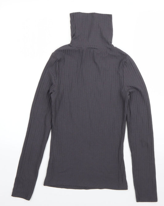 New Look Womens Grey Roll Neck  Viscose Pullover Jumper Size 8
