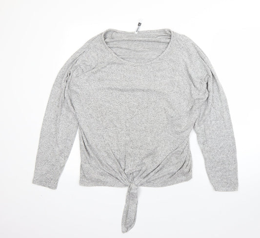 Pep&Co Womens Grey Round Neck  Viscose Pullover Jumper Size 18