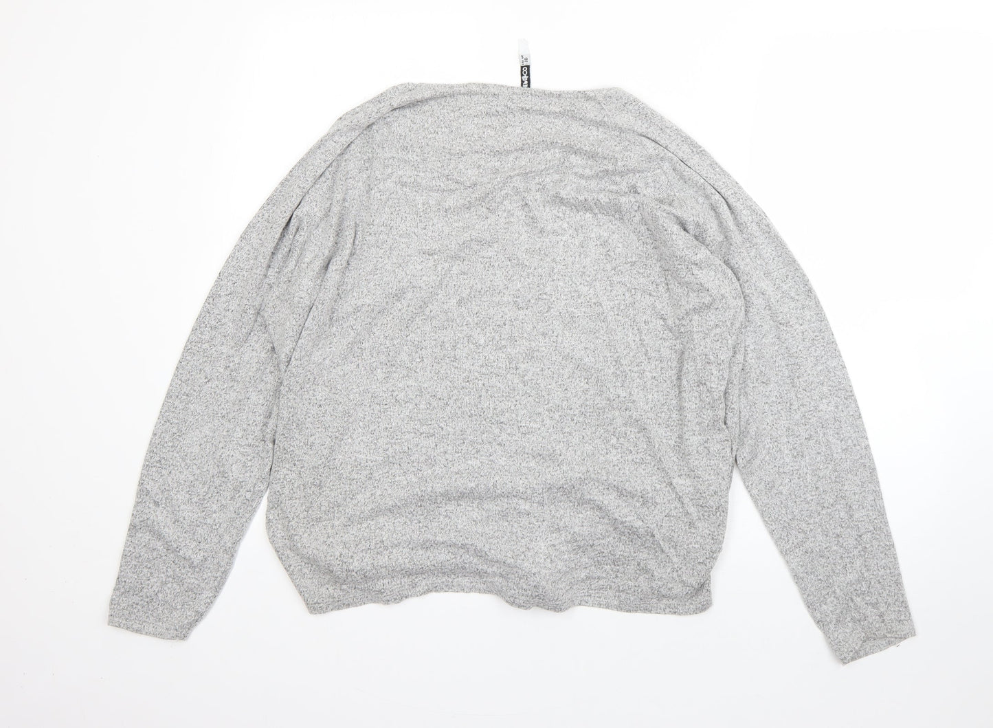 Pep&Co Womens Grey Round Neck  Viscose Pullover Jumper Size 18