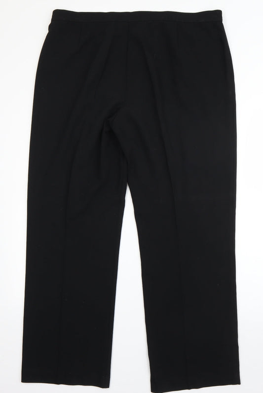Preworn Womens Black  Polyester Dress Pants Trousers Size 36 in L28 in Regular