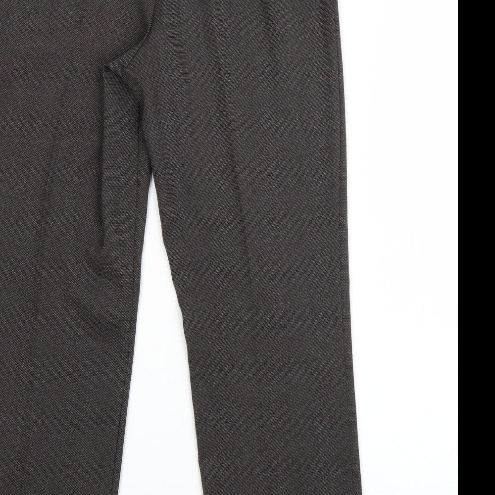 M&S Womens Grey  Viscose Dress Pants Trousers Size 8 L26 in Regular