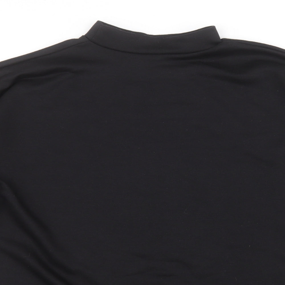 Boohoo Womens Black High Neck  Polyester Pullover Jumper Size 16