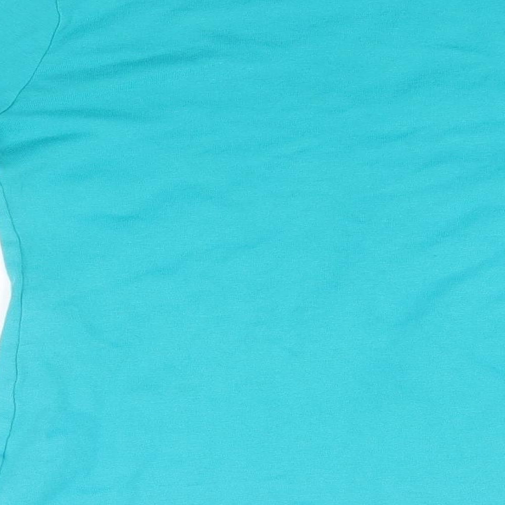 Papaya Womens Green Round Neck  Cotton Pullover Jumper Size 14