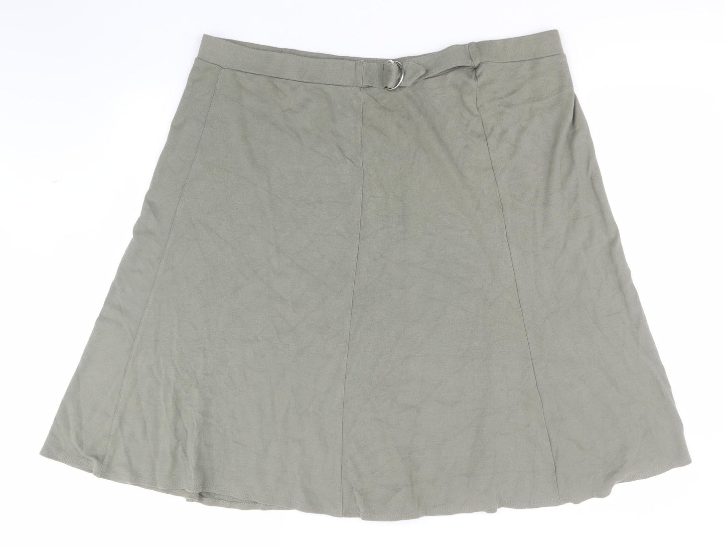Bonmarché Womens Green  Viscose Straight & Pencil Skirt Size 22