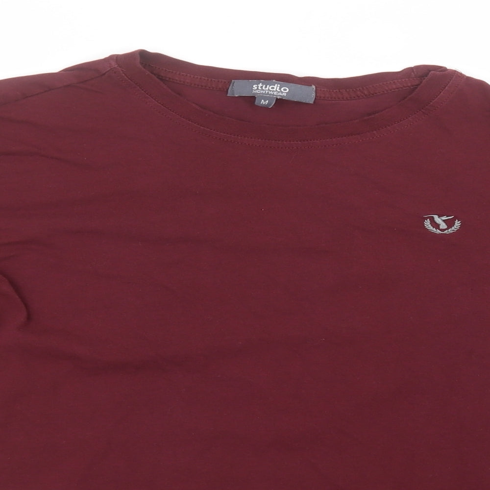 Studio Womens Red Round Neck  Cotton Pullover Jumper Size M