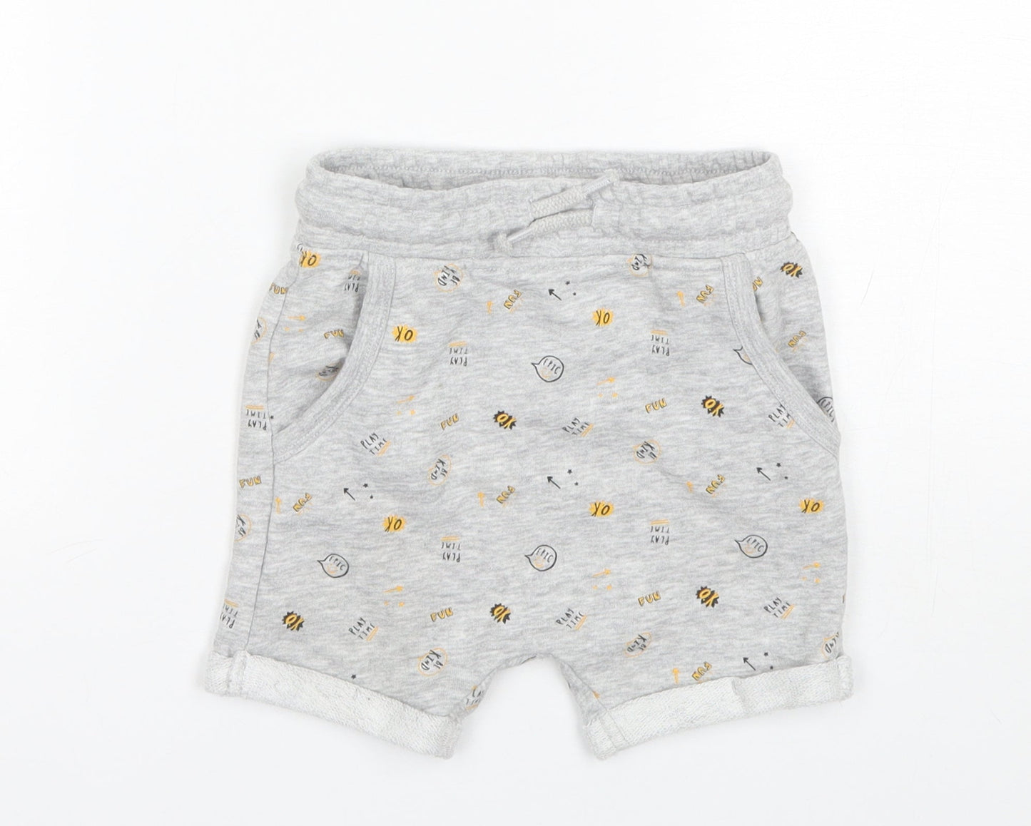 George Boys Grey  Cotton Sweat Shorts Size 2-3 Years  Regular