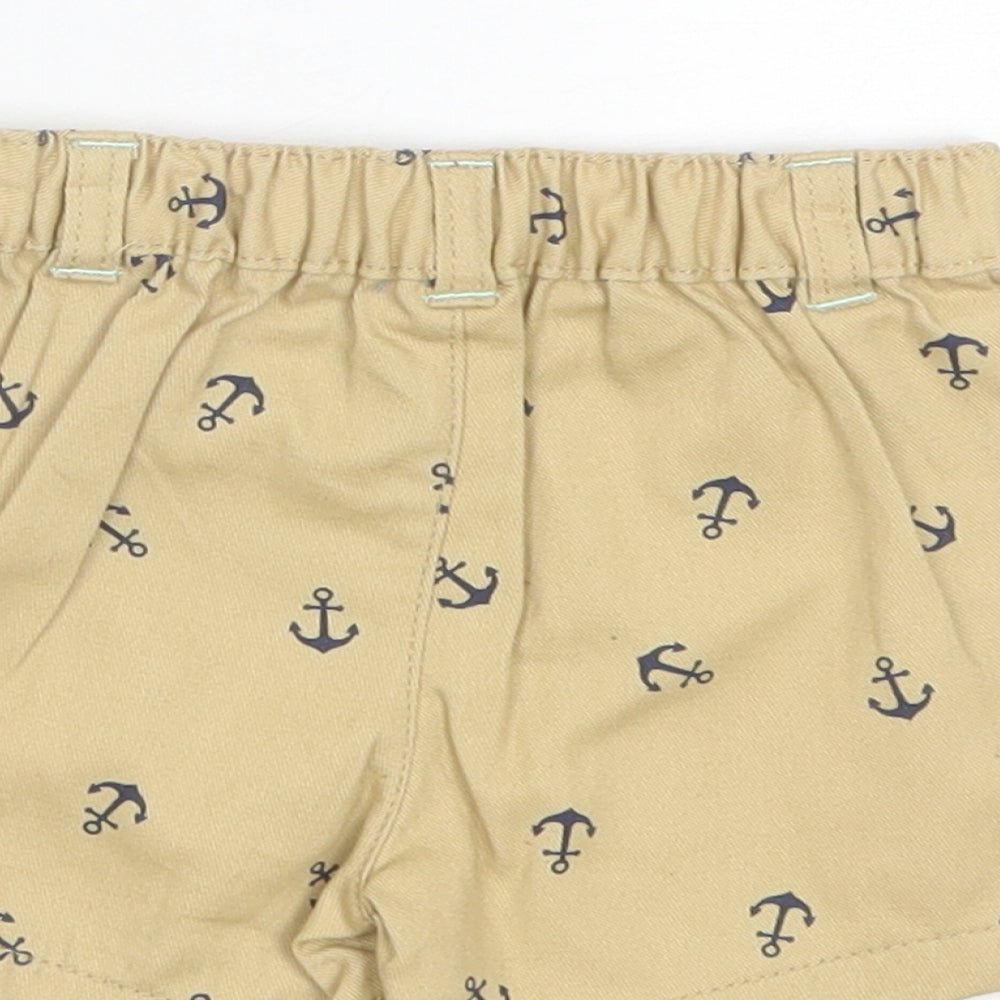 Preworn Baby Brown  Cotton Jogger Trousers Size 3-6 Months