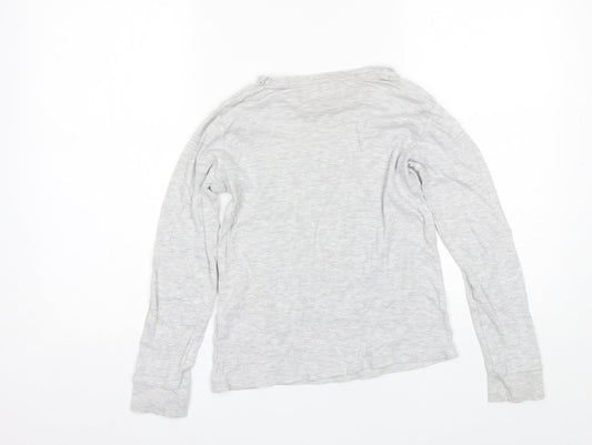 George Girls Grey  Cotton Basic T-Shirt Size 10-11 Years Round Neck
