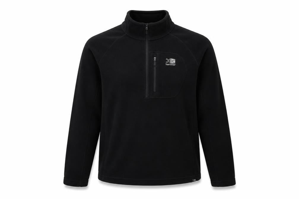 Womens UK L Regular Karrim Black Henley Hoodie