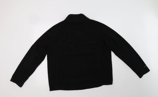 Karrim Womens Black  Polyester Henley Hoodie Size L  Zip
