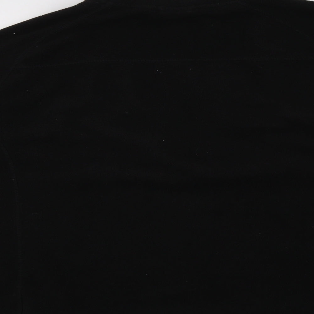 Karrim Womens Black  Polyester Henley Hoodie Size L  Zip