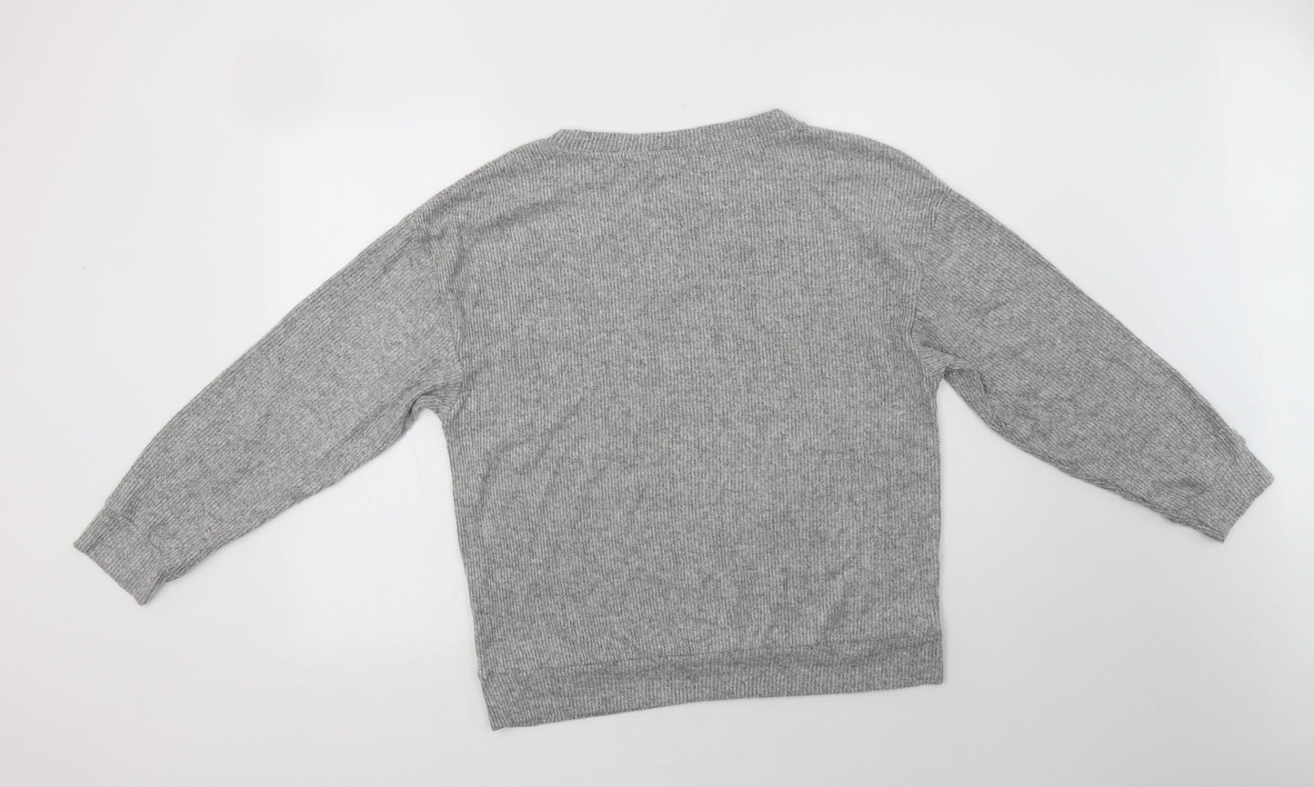 Golddigga Womens Grey  Viscose Top Lounge Set Size M