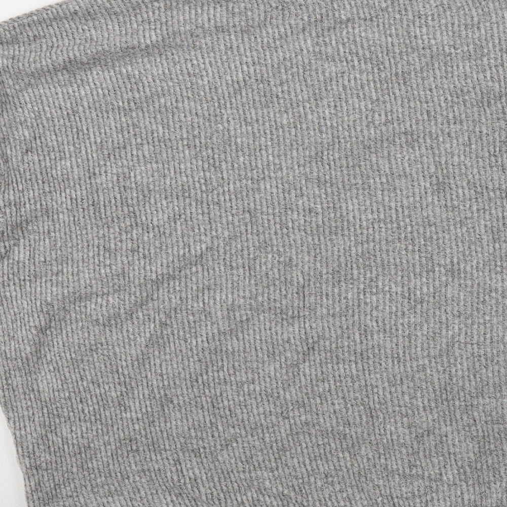 Golddigga Womens Grey  Viscose Top Lounge Set Size M