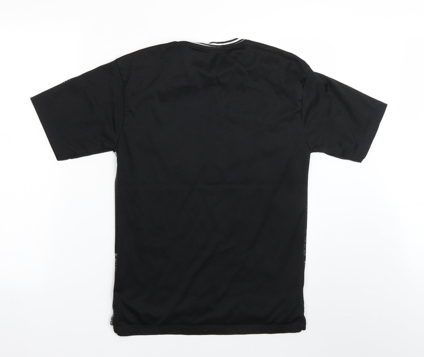 F&F Boys Black  Cotton Basic T-Shirt Size 10-11 Years Round Neck