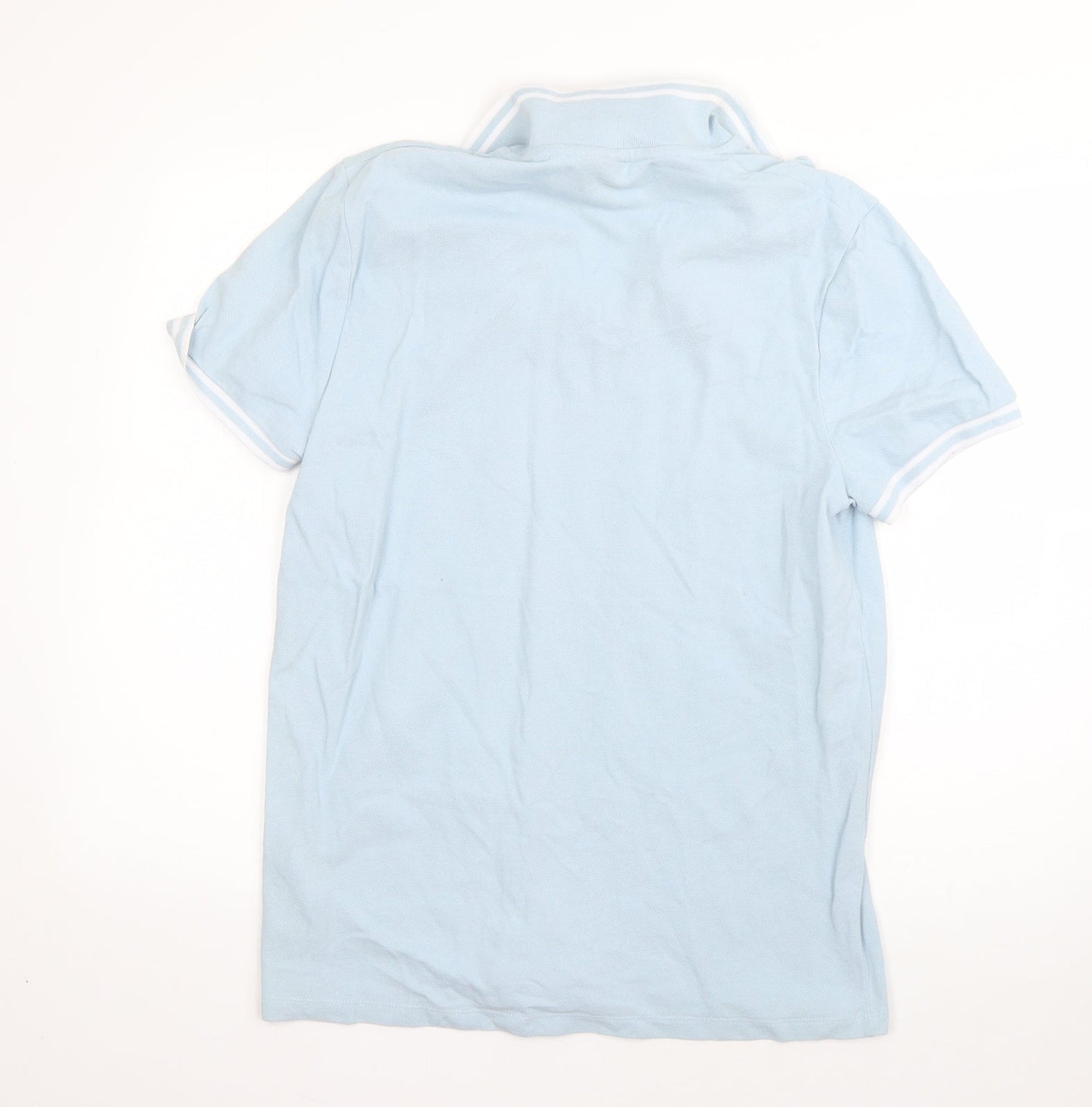 ASOS Mens Blue  Cotton  Polo Size L Collared