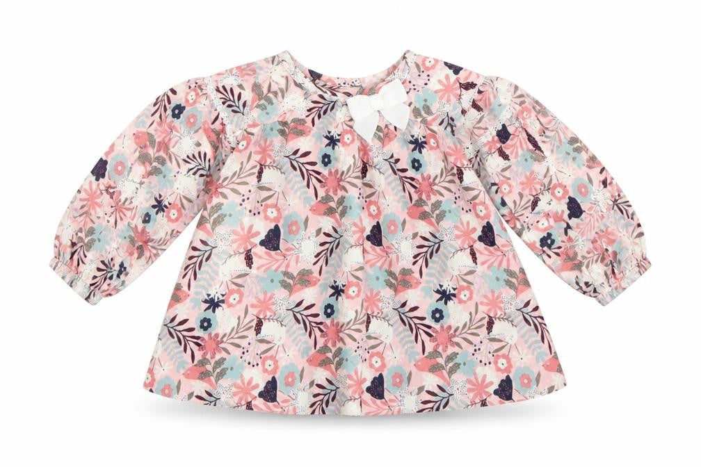 Tommy Bahama Girls Pink Floral Rayon Shift  Size 12 Months  Round Neck