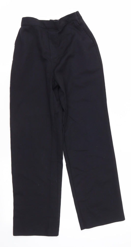 Matalan Boys Black  Polyester Dress Pants Trousers Size 10 Years  Regular  - School Trousers Back Elastication
