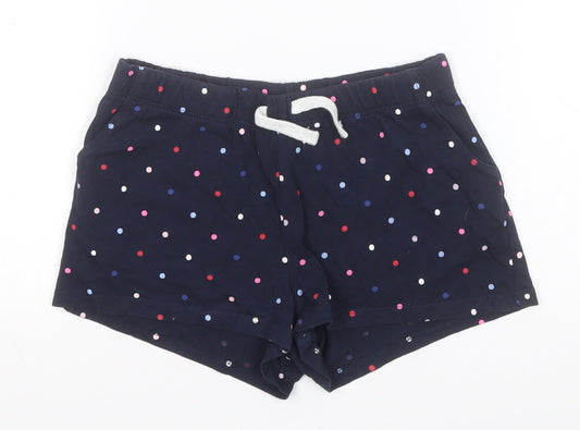 H&M Boys Blue Spotted Cotton Sweat Shorts Size 9-10 Years  Regular