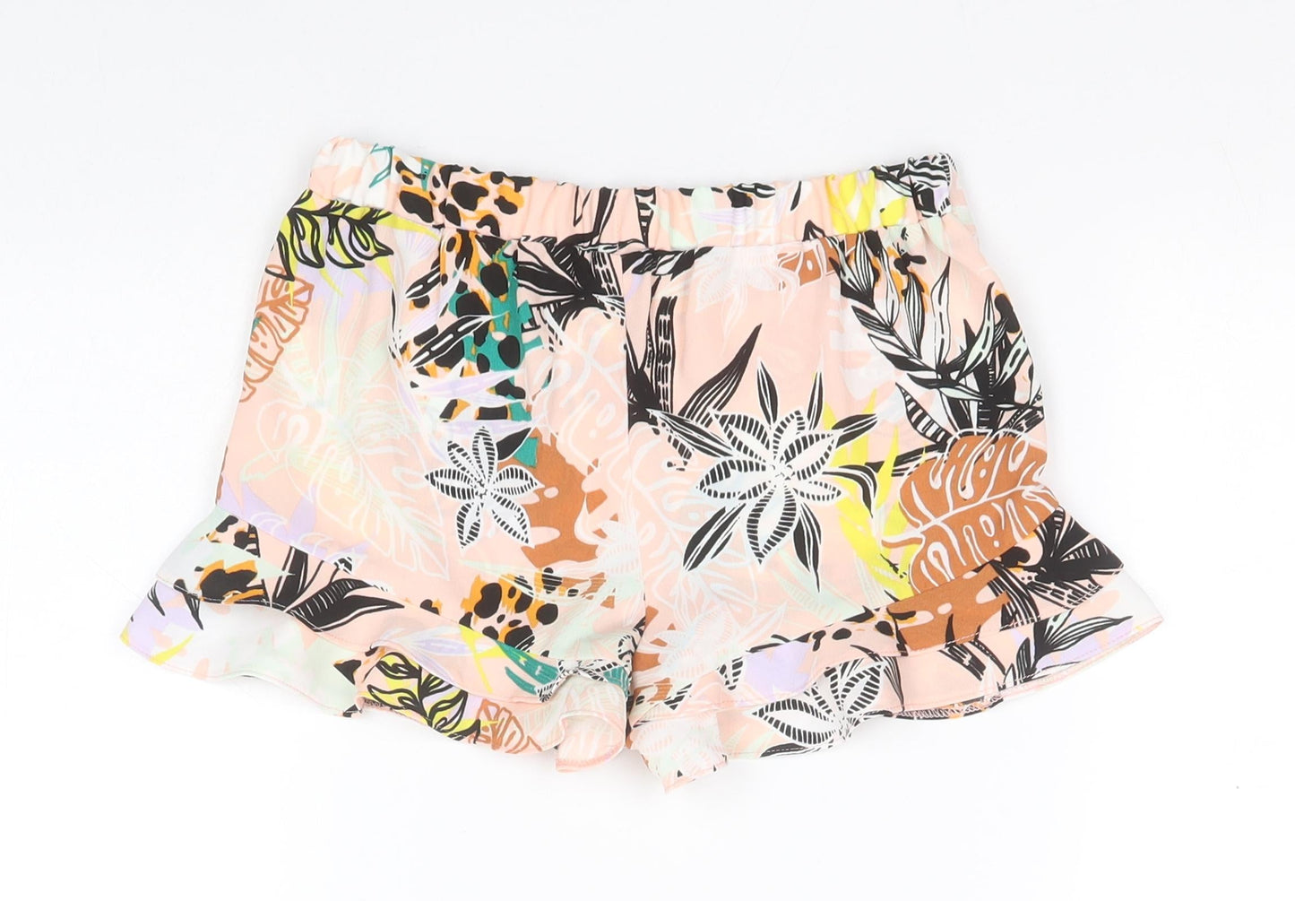 River Island Girls Green Floral Polyester Sailor Shorts Size 7 Years  Regular