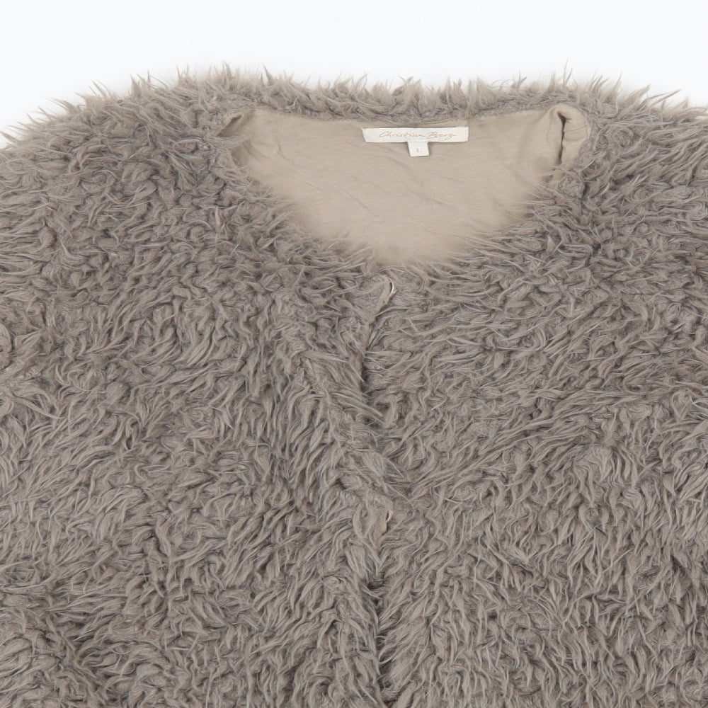 Christian Berg Womens Beige   Overcoat Jacket Size L