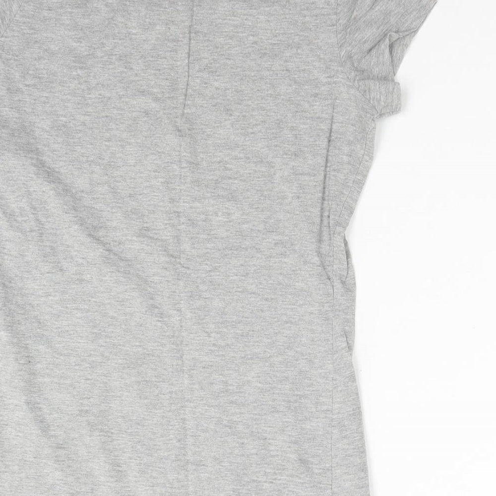 STORE TWENTY ONE Womens Grey  Cotton Basic T-Shirt Size 10 Round Neck - LOVE. CALIFORNIA