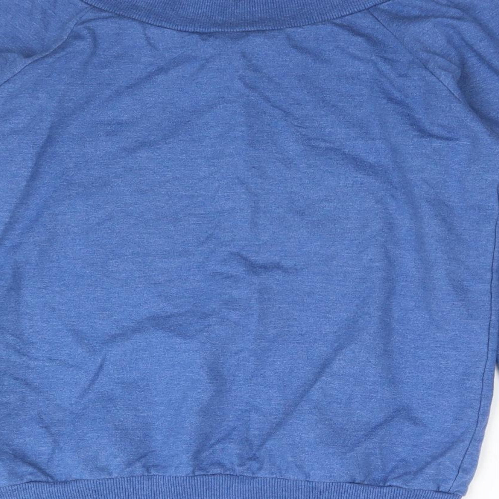 Peacocks Womens Blue  Polyester Pullover Sweatshirt Size 10