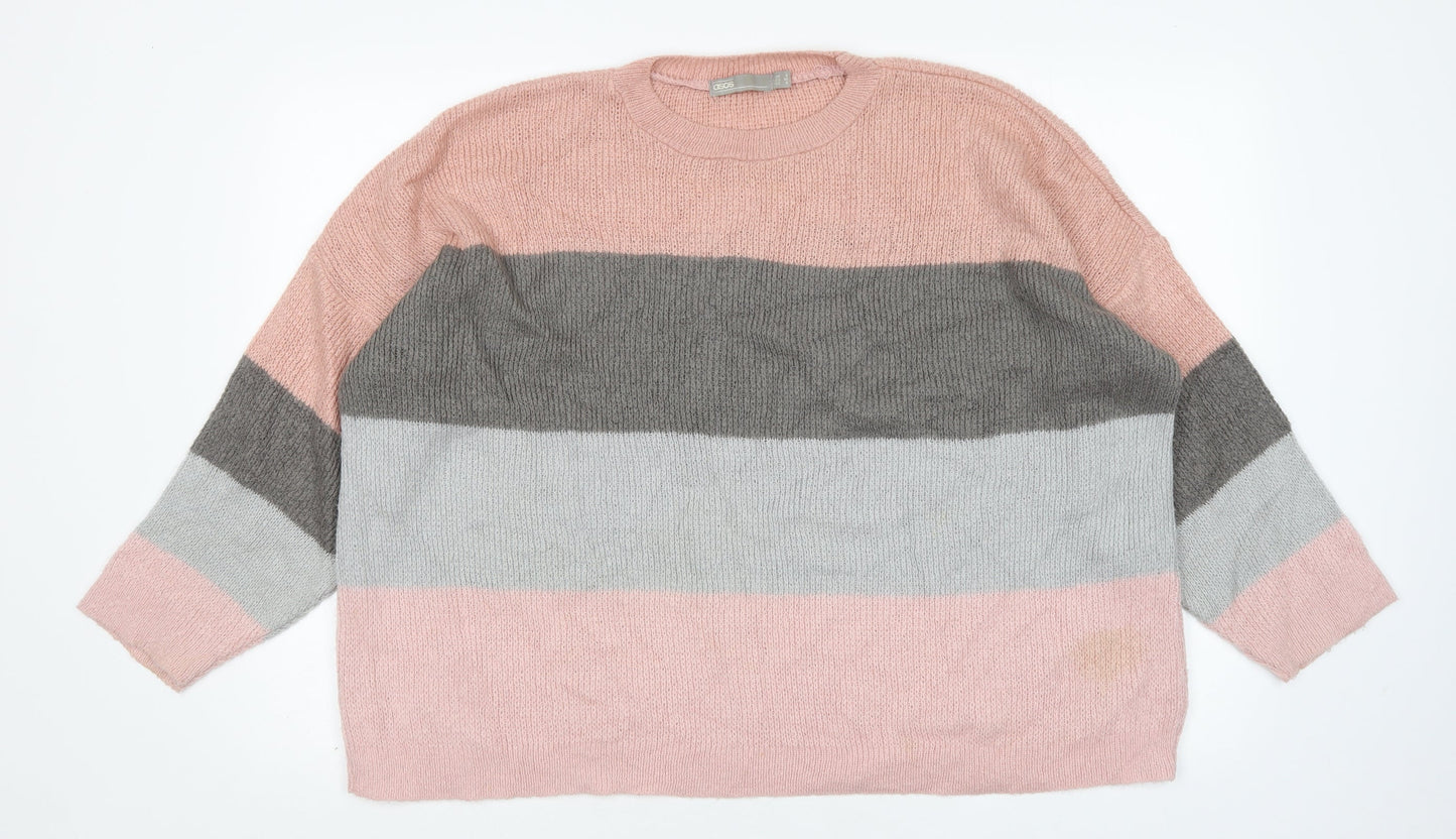 ASOS Womens Multicoloured Round Neck  Acrylic Pullover Jumper Size 8