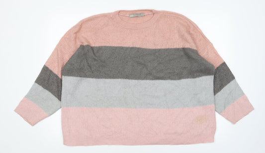 ASOS Womens Multicoloured Round Neck  Acrylic Pullover Jumper Size 8