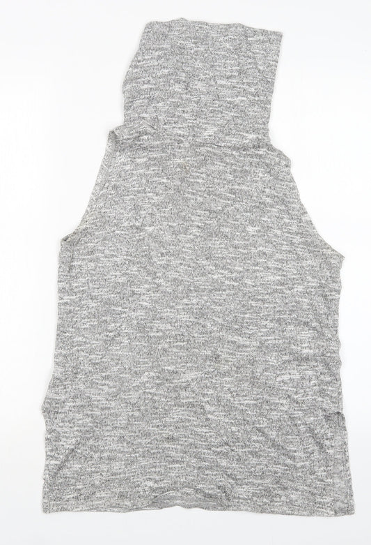 New Look Womens Grey Roll Neck  Viscose Vest Jumper Size 14