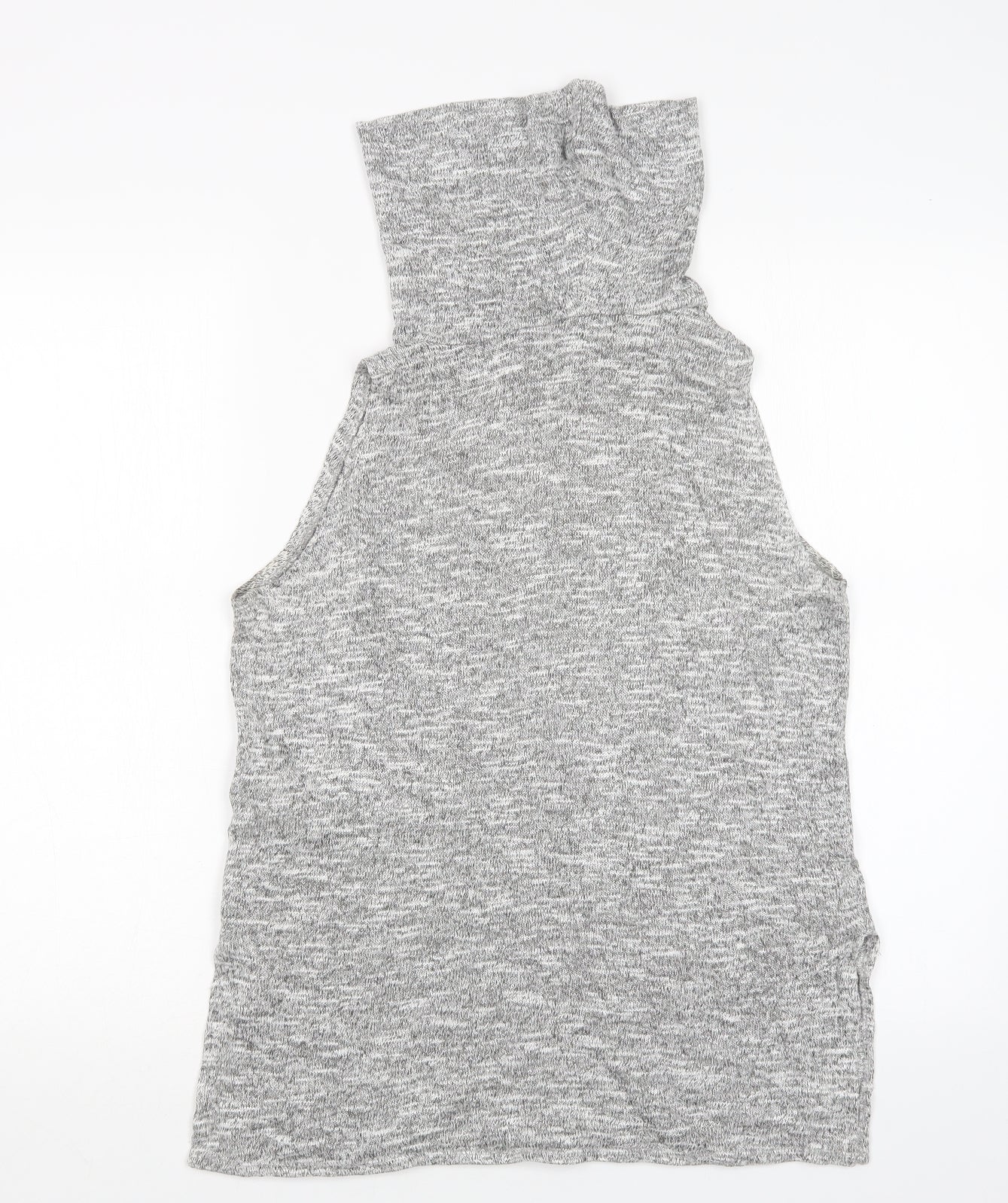 New Look Womens Grey Roll Neck  Viscose Vest Jumper Size 14